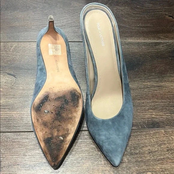 Pura Lopez Gray Suede Women's Heels - Picture 4 of 4